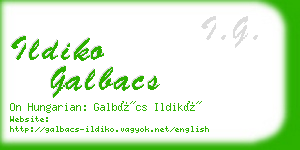 ildiko galbacs business card